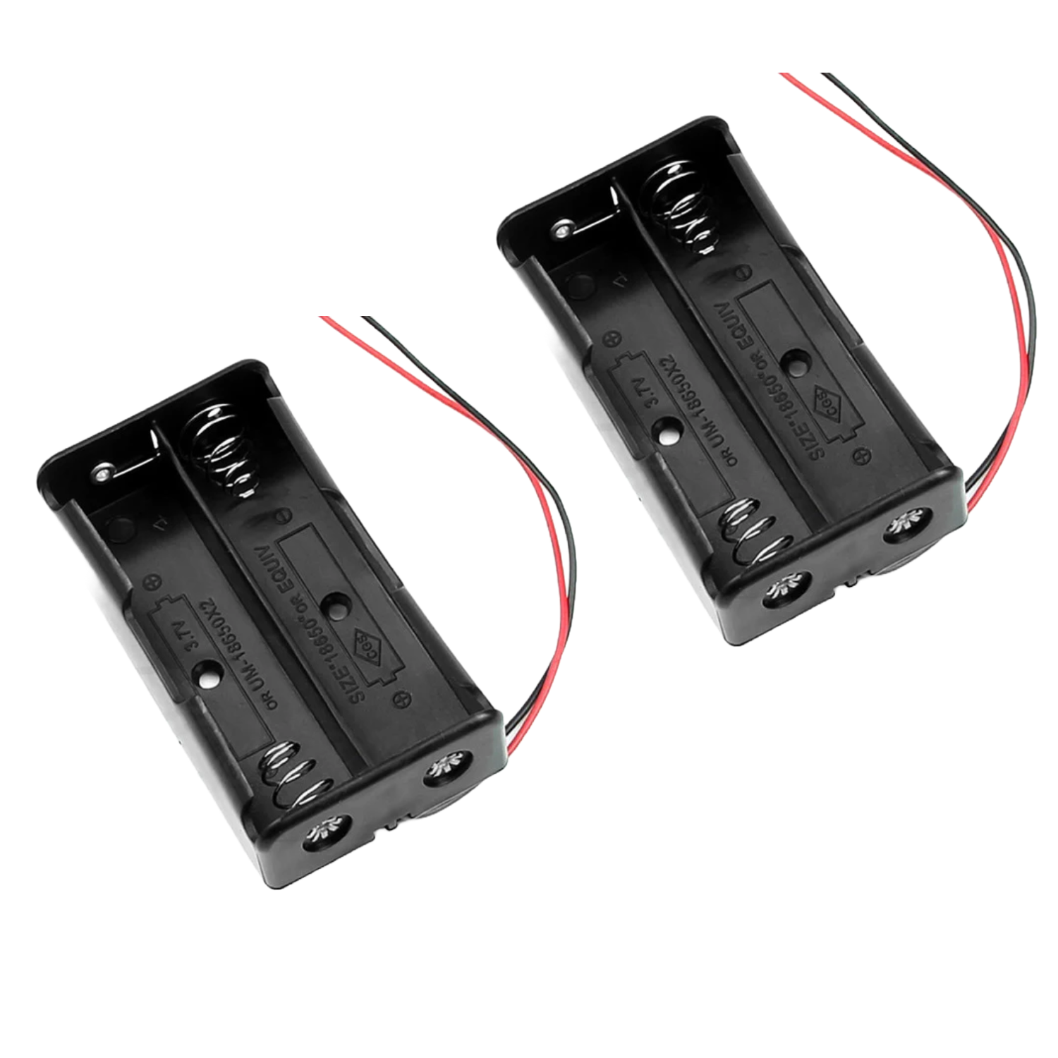 thumbnail interactive-video image 1 of 1 2 3 4 X 18650 Battery Holder – Closed Battery Compartment With Cable Leads (Battery Holder) 1 of 3